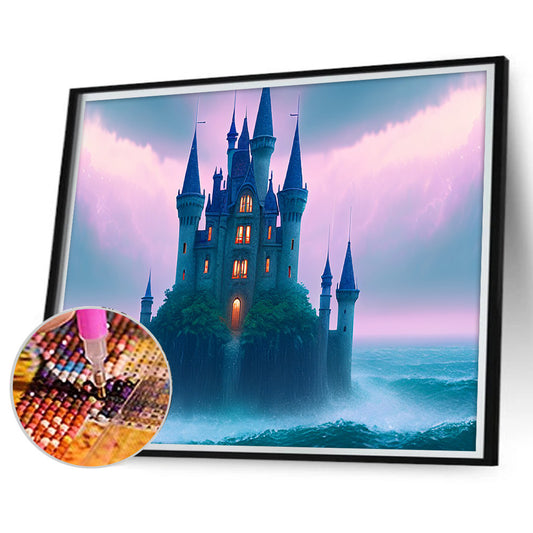 Diamond Painting - Full Round - sea castle (40*30CM)