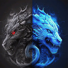 Load image into Gallery viewer, Diamond Painting - Full Round - Dragon Yin Yang Diagram (50*50CM)