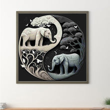 Load image into Gallery viewer, Diamond Painting - Full Square - Elephant Yin Yang Diagram (30*30CM)