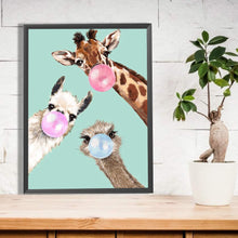 Load image into Gallery viewer, Diamond Painting - Full Round - Giraffe blowing bubbles (30*40CM)