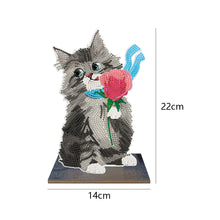 Load image into Gallery viewer, DIY Crystal Diamond Ornament Art Crafts Wooden Point Drilling Ornament Kids Gift