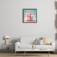 Load image into Gallery viewer, Diamond Painting - Full Round - cartoon little cow (30*30CM)