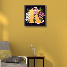 Load image into Gallery viewer, Diamond Painting - Full Round - flower letter K (40*40CM)