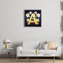 Load image into Gallery viewer, Diamond Painting - Full Round - Flower letter A (40*40CM)