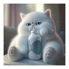 Load image into Gallery viewer, Diamond Painting - Full Round - happy little fat cat (30*30CM)
