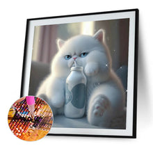 Load image into Gallery viewer, Diamond Painting - Full Round - happy little fat cat (30*30CM)