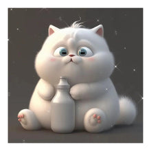 Load image into Gallery viewer, Diamond Painting - Full Round - happy little fat cat (30*30CM)