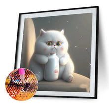 Load image into Gallery viewer, Diamond Painting - Full Round - happy little fat cat (30*30CM)