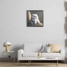 Load image into Gallery viewer, Diamond Painting - Full Round - happy little fat cat (30*30CM)