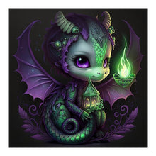 Load image into Gallery viewer, Diamond Painting - Full Round - Candlelight Wyvern (30*30CM)