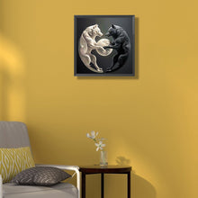Load image into Gallery viewer, Diamond Painting - Full Round - wolf yin yang diagram (30*30CM)