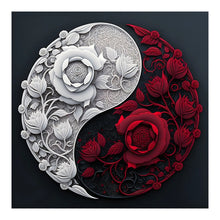 Load image into Gallery viewer, Diamond Painting - Full Round - Rose Yin Yang Chart (30*30CM)