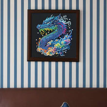 Load image into Gallery viewer, Diamond Painting - Partial Special Shaped - colorful chinese dragon (30*30CM)