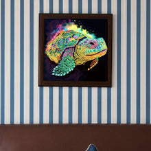 Load image into Gallery viewer, Diamond Painting - Partial Special Shaped - colored sea turtle (30*30CM)