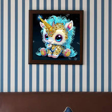 Load image into Gallery viewer, Diamond Painting - Partial Special Shaped - jeweled unicorn (30*30CM)