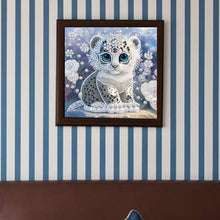 Load image into Gallery viewer, Diamond Painting - Partial Special Shaped - jeweled little white tiger (30*30CM)