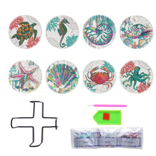Load image into Gallery viewer, DIY Crystal Drink Coasters Reusable Creative with Holder for Tabletop Protection