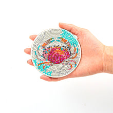 Load image into Gallery viewer, DIY Crystal Drink Coasters Reusable Creative with Holder for Tabletop Protection