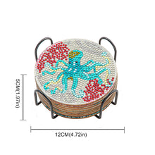 Load image into Gallery viewer, DIY Crystal Drink Coasters Reusable Creative with Holder for Tabletop Protection