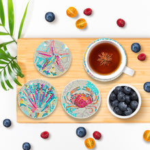 Load image into Gallery viewer, DIY Crystal Drink Coasters Reusable Creative with Holder for Tabletop Protection