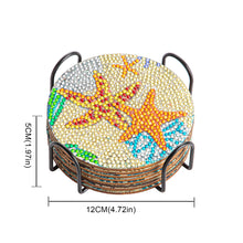 Load image into Gallery viewer, DIY Crystal Drink Coasters Reusable Creative with Holder for Tabletop Protection