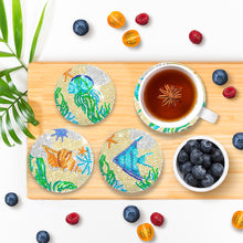 Load image into Gallery viewer, DIY Crystal Drink Coasters Reusable Creative with Holder for Tabletop Protection