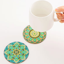Load image into Gallery viewer, DIY Crystal Drink Coasters Reusable Creative with Holder for Tabletop Protection