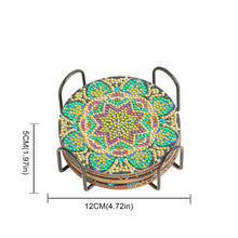 Load image into Gallery viewer, DIY Crystal Drink Coasters Reusable Creative with Holder for Tabletop Protection