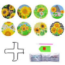 Load image into Gallery viewer, DIY Crystal Drink Coasters Reusable Creative with Holder for Tabletop Protection