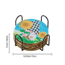 Load image into Gallery viewer, DIY Crystal Drink Coasters Reusable Creative with Holder for Tabletop Protection