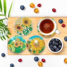 Load image into Gallery viewer, DIY Crystal Drink Coasters Reusable Creative with Holder for Tabletop Protection