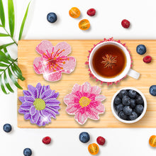 Load image into Gallery viewer, DIY Crystal Drink Coasters Reusable Creative with Holder for Tabletop Protection