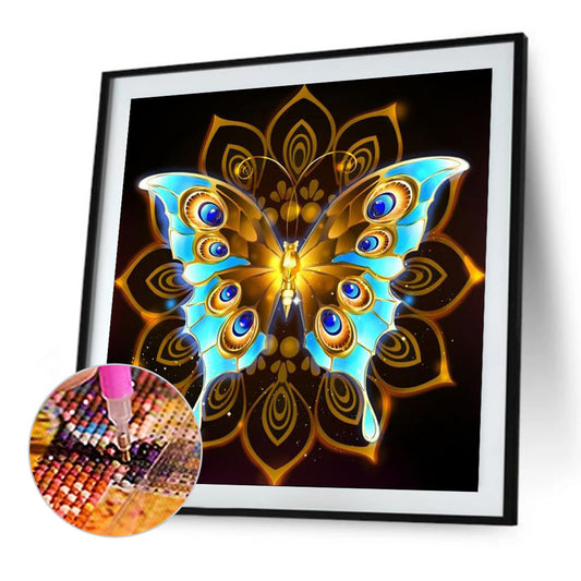 Diamond Painting - Full Round - metal butterfly (30*30CM)