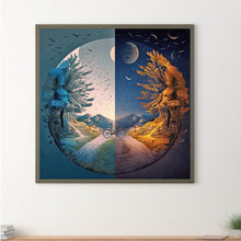 Load image into Gallery viewer, Diamond Painting - Full Round - Seasonal change chart of the sun and the moon (40*40CM)