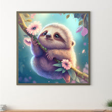 Load image into Gallery viewer, Diamond Painting - Full Round - happy little sloth (30*30CM)