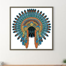 Load image into Gallery viewer, Diamond Painting - Partial Special Shaped - Native American War Hat (30*30CM)