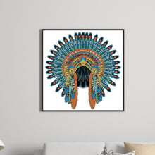 Load image into Gallery viewer, Diamond Painting - Partial Special Shaped - Native American War Hat (30*30CM)