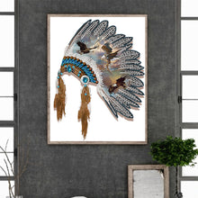 Load image into Gallery viewer, Diamond Painting - Partial Special Shaped - Indian style headgear (30*40cm)