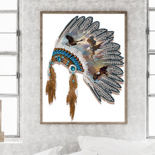 Load image into Gallery viewer, Diamond Painting - Partial Special Shaped - Indian style headgear (30*40cm)
