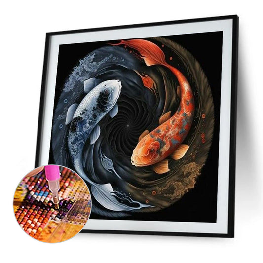 Diamond Painting - Full Round - Yin Yang Diagram (30*30CM)