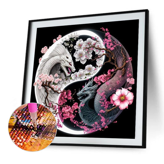 Diamond Painting - Full Round - Yin Yang Diagram (30*30CM)