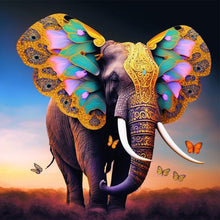 Load image into Gallery viewer, Diamond Painting - Full Round - butterfly elephant (30*30CM)