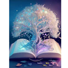 Load image into Gallery viewer, Diamond Painting - Full Round - book that grows out of a tree (40*50CM)
