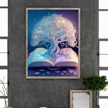 Load image into Gallery viewer, Diamond Painting - Full Round - book that grows out of a tree (40*50CM)