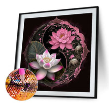 Load image into Gallery viewer, Diamond Painting - Full Round - Lotus Yin Yang Diagram (30*30CM)