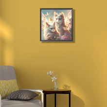 Load image into Gallery viewer, Diamond Painting - Full Round - angel cat (30*30CM)