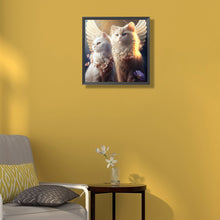 Load image into Gallery viewer, Diamond Painting - Full Round - angel cat (30*30CM)