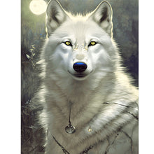 Load image into Gallery viewer, Diamond Painting - Full Round - arctic wolf dream catcher (30*40CM)