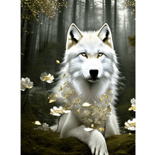 Load image into Gallery viewer, Diamond Painting - Full Round - arctic wolf dream catcher (30*40CM)