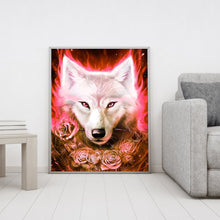 Load image into Gallery viewer, Diamond Painting - Full Round - arctic wolf dream catcher (30*40CM)